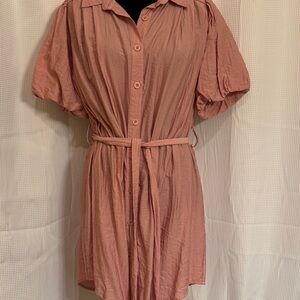 Umgee Dusty Pink Button Dress